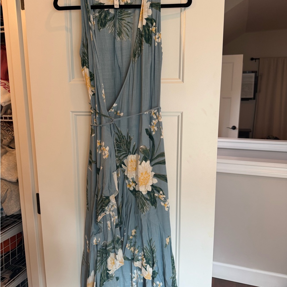Leith Blue Floral Maxi Dress